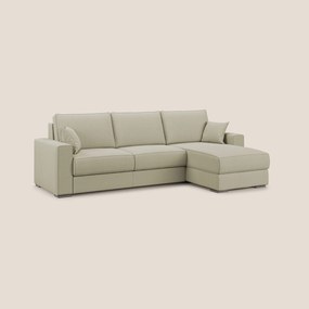 Dream Divano letto angolare in tessuto smacchiabile T05 panna