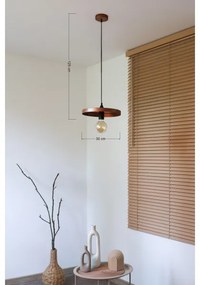 Duolla - Lampadario a sospensione con cavo IRONLINE 1x E27/15W/230V Ø 30 cm ramato/nero