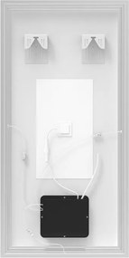 Specchio Neof SENSEA con illuminazione integrata rettangolare L 45 x H 90 x P 3.85 cm satinato