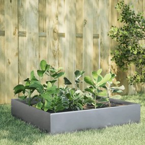 Fioriera Rialzata Da Giardino 100x100x33,5cm İn Acciaio Zincato /
