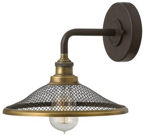 Appliques - Lampade Da Parete Vintage Rigby Acciaio Bronzo Buckeye 1 Luce E27