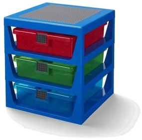 Organizzatore blu con 3 cassetti Storage - LEGO®