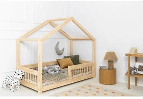 Letto per bambini in legno di pino di colore naturale 90x160 cm Mila RMW - Adeko