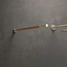 Kamalu - Parete doccia walk-in 140cm finitura oro satinato | KW3000R