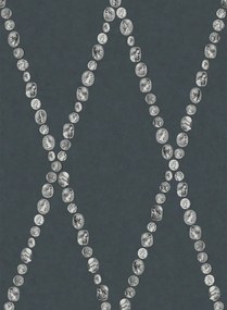 Cole & Son Tapete Cammei - Silver on Ink