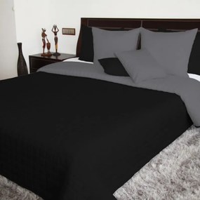 Copriletti double face neri per letto singolo e matrimoniale Larghezza: 200 cm | Lunghezza: 220 cm