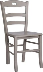 Sedia da cucina con seduta legno LOIRE Laccato Tortora SET 2 PZ