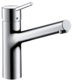 Rubinetto da cucina basso o medio diagonale Talis M52 argento cromato lucido HANSGROHE