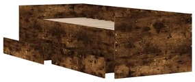 Giroletto con cassetti rovere fumo 75x190 cm small single