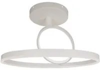 38W Led Designer Ceiling Light White 500*200Mm Double Round 4000K