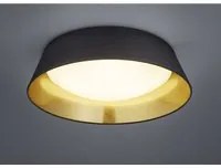 Plafoniera Led Paralume Nero e Oro Ponts 45 cm Trio Lighting