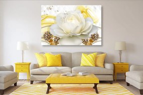 Stampa su tela – Rose di lusso con astrazione