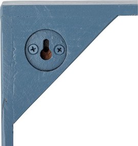 Mensola blu in legno riciclato con ripiani multipli 70 cm Bekka – Bloomingville