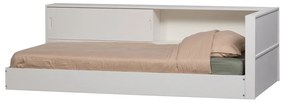 Letto singolo bianco in pino massiccio rete non inclusa 90x200 cm Carter – WOOOD