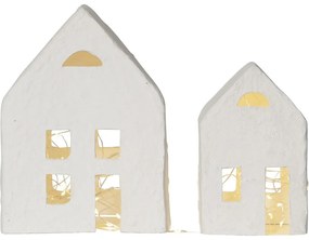 Decorazione luminosa natalizia bianca 2 pezzi Plain - Star Trading