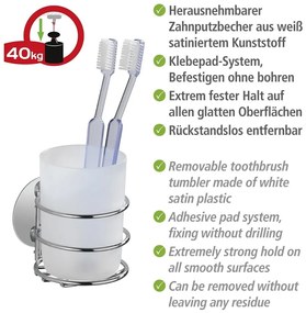 Set di accessori da bagno autoportanti in acciaio inox grigio Turbo-Loc - Wenko