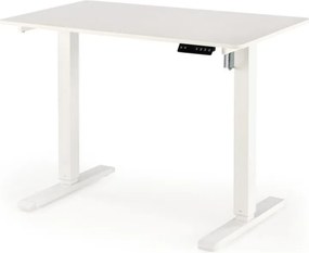 Scrivania B53 con funzione di regolazione in altezza in bianco/bianco - L105 cm