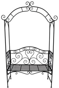 Panchina da giardino in metallo nero Colima - Garden Pleasure