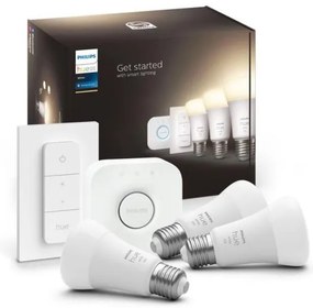 Set base Philips Hue WHITE 3xE27/9,5W 2700K + dispositivo di interconnessione