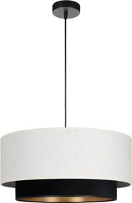 Lampadario a sospensione con cavo NATIA 1xE27/60W/230V Ø 45 cm bianco/nero