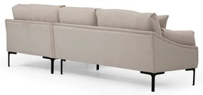 Divano angolare beige chiaro, angolo destro Leo - Artie
