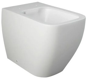 Wc filomuro bianco opaco senza brida Rak serie Metropolitan doppio scarico