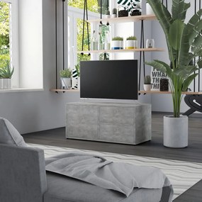 Mobile Porta Tv Grigio Cemento 80x34x36 Cm Legno Multistrato /