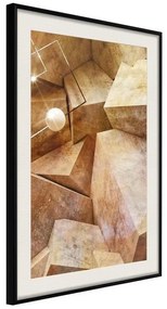 Poster  Cubic Rocks  Cornice Quadri Cornice nera con pass-partout, Larghezza x Altezza Home decor 40x60