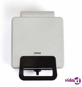 Livoo Piastra per Waffle con Termostato Regolabile 1200 W Bianca