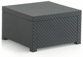 Tavolino da esterno grigio in rattan 56x56 cm - Juinsa