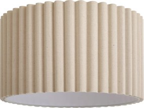 Paralume Japandi in Lino Beige 35/35/20 - Scalloped Single
