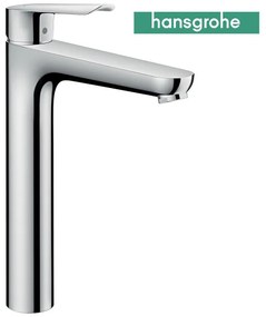 Rubinetto per lavabo getto laminare cristallino Logis E230 cromato lucido HANSGROHE H 30 cm