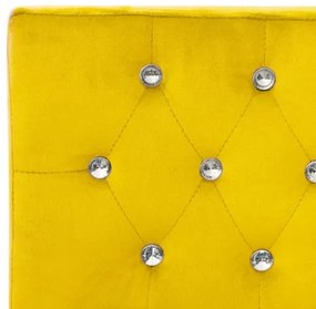 Panca 110 cm in Velluto Giallo Senape