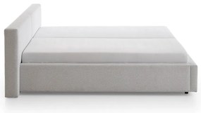 Letto matrimoniale imbottito grigio chiaro rete non inclusa 140x200 cm Cube – Meise Möbel