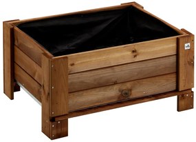Fioriera per orto in legno Giardiniera a terra marrone H 40 cm