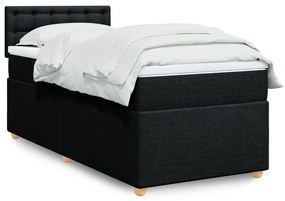 Giroletto A Molle Con Materasso Nero 90x190 Cm İn Tessuto /