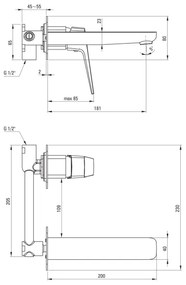 Deante BQL_054L - Miscelatore per lavabo da incasso BLUR, cromo lucido