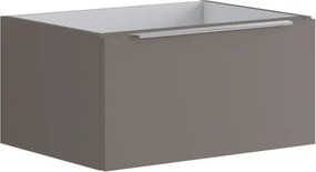 Cassettone bagno Brera 1 cassetto P 45.5 x L 59.5 x H 30 cm laccato opaco grigio londra