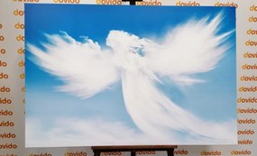Quadro su tela – Figura d'angelo tra le nuvole