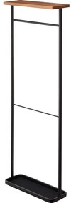 Portaombrelli nero con ripiano in legno Yamazaki Tower - YAMAZAKI