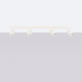 Plafoniera da soffitto 4xGU10 in Alluminio KARBON 4L