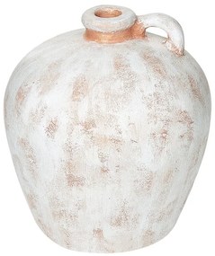 Terracotta Vaso decorativo 30 Bianco IPOH Beliani