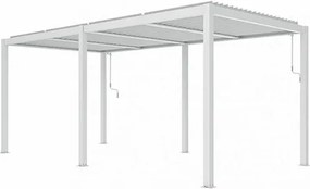 Pergola Bioclimatica In Alluminio 3x6 Con Lamelle In Alluminio Bianca