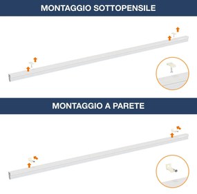 Tubo LED Integrato T5 18W 120cm CCT Bianco Variabile Angolo 160°