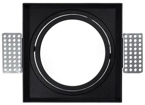 Portafaretto da Incasso AR111 Quadrato Orientabile 148x148mm - Nero