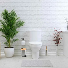 Cestino per la spazzatura color argento opaco in acciaio con pedale 5 l Adonis – Spirella