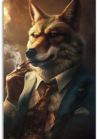 Quadro su tela – Gangster animale lupo