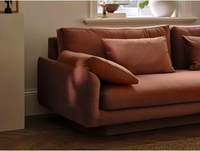 Divano marrone con rivestimento in velluto 220 cm Torino – Micadoni