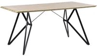 Tavolo da pranzo finitura legno chiaro 160 x 90 cm gambe in metallo Nero cucina industriale