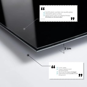 Pittura su vetro 100x70 cm Dark Marble - Wallity